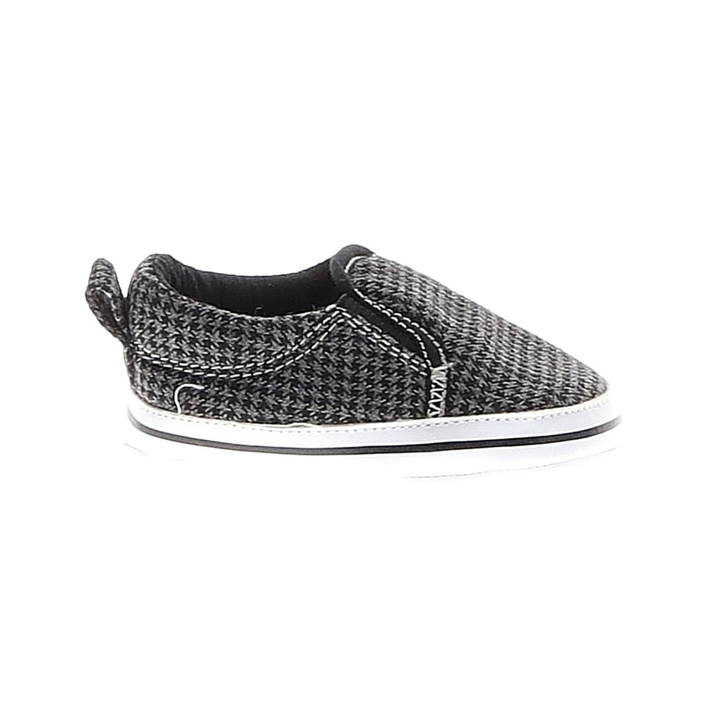 Carter's Tennis Shoe Sneaker Slippers Black, Grey,White Houndstooth Checks Plaid